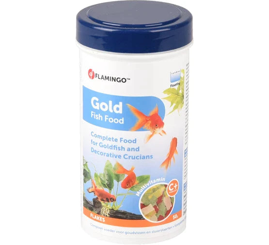 Gold vlokvoer goudvis 100ml, flamingo