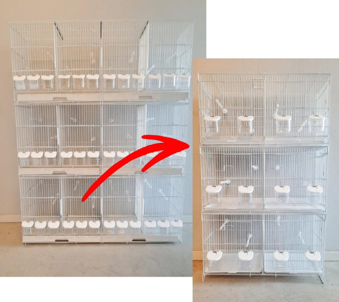 Witte Kweek Kooi Stapelbaar 60x25x35