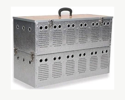 Aluminium Duivenmand 12 Dieren - Natural