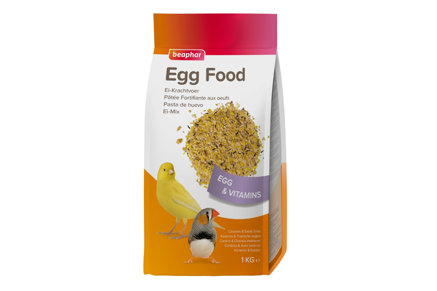 Geel rul eivoer kanarie, tropische vogels 150 gram, beaphar