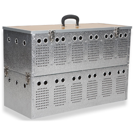 Aluminium Duivenmand 12 Dieren - Natural