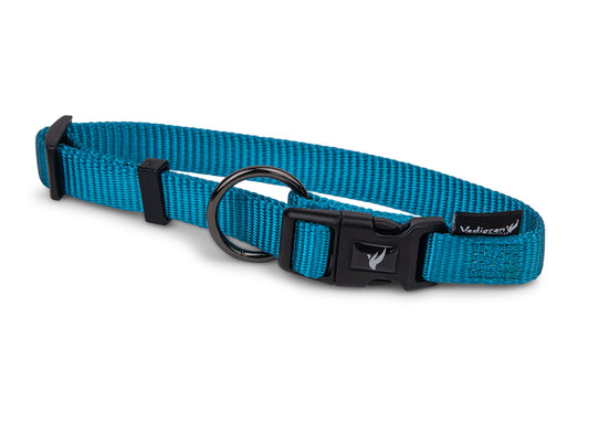 Halsband Classic Nylon turquoise 25-40cmx15mm S-M