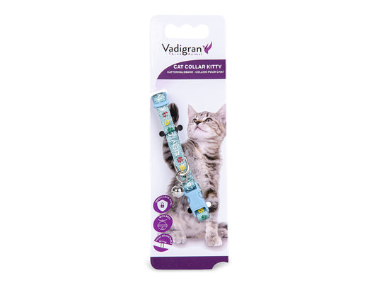 Katten halsband kitty cat licht blauw 20-27 cm x 8 mm