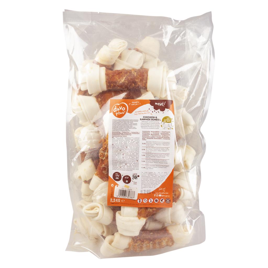 Duvo+ meat! chicken & rawhide large bones ( 1 stuk ) L