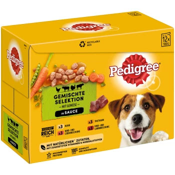 Pedigree Vital Multipack maaltijdzakjes in saus 12 x 100 g