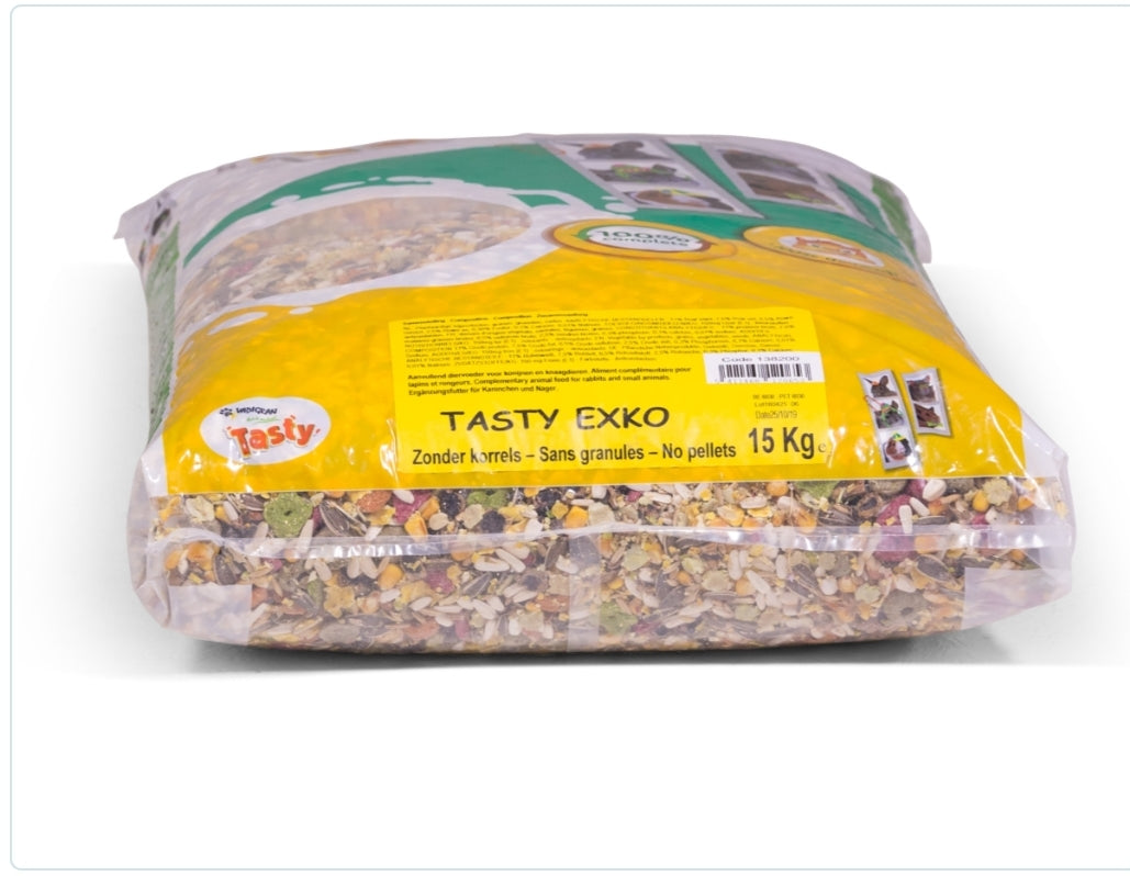 Tasty EXKO 15kg, volledige knaagdier voer, vadigran