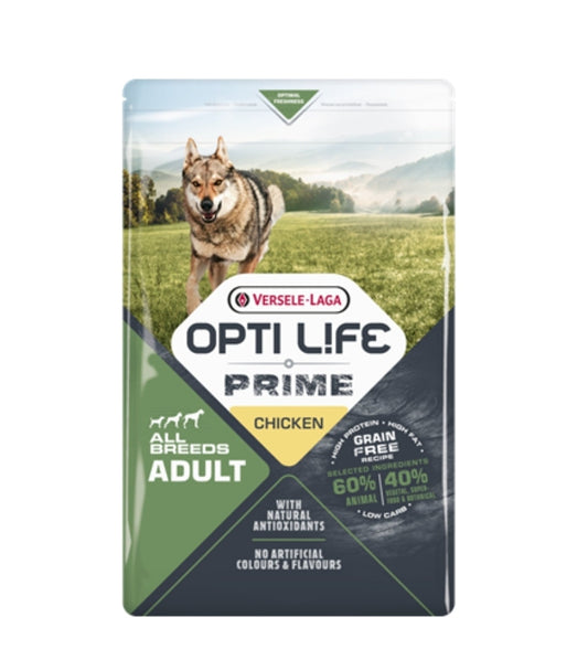 Opti Life Prime - Adult All Breeds ( Graanvrij ) Kip 12,5 kg - Versele Laga •