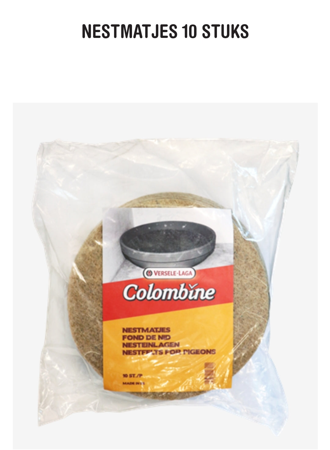 Colombine nestmatjes, duivenbroedartikelen, 10 stuks