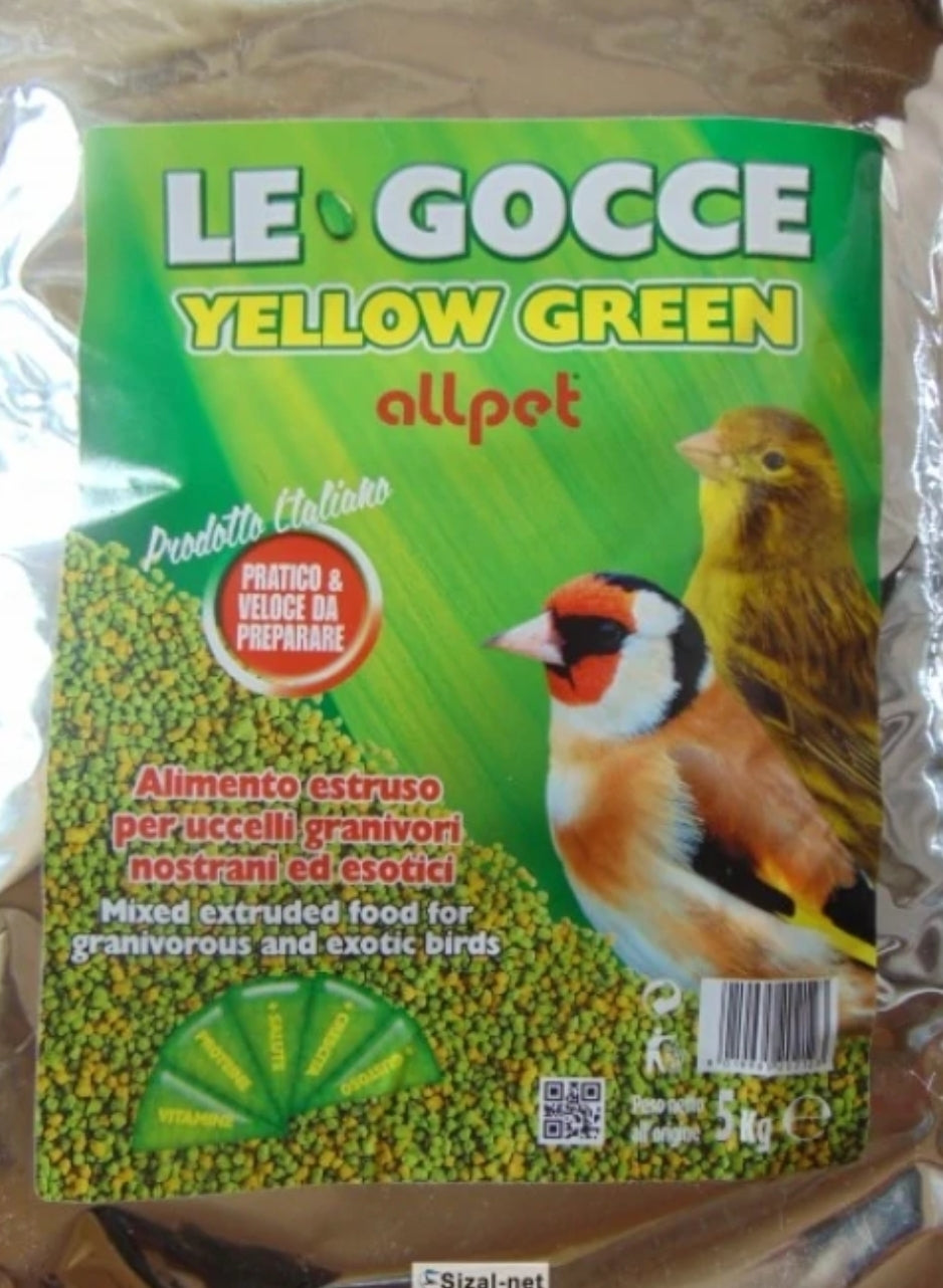 Le gocce yellow green 1 kg - vervangt gekiemde zaden - allpet