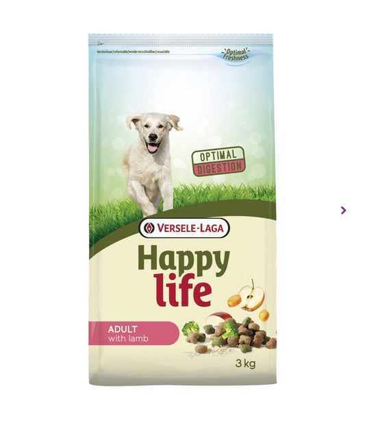 Happy Life Adult Lam Hondenvoer 3 kg - Versele Laga