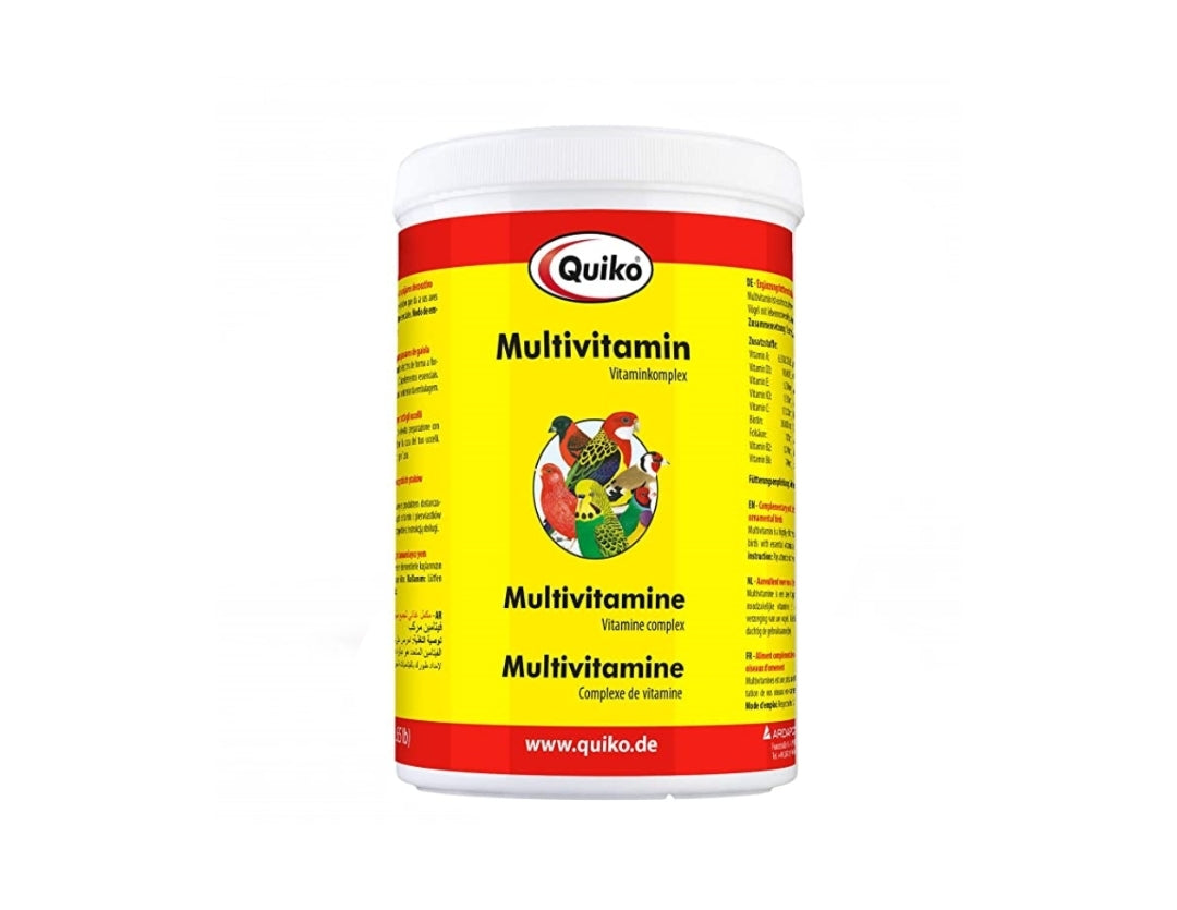 Multivitamine, vitaminecomplex voor de verzorging van alle siervogels 150 gram, quiko