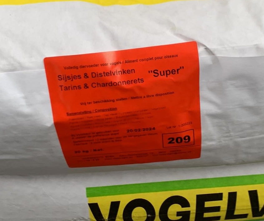 Sijsjes & distelvinken "super" 20kg - hobbyfarm hoebregts