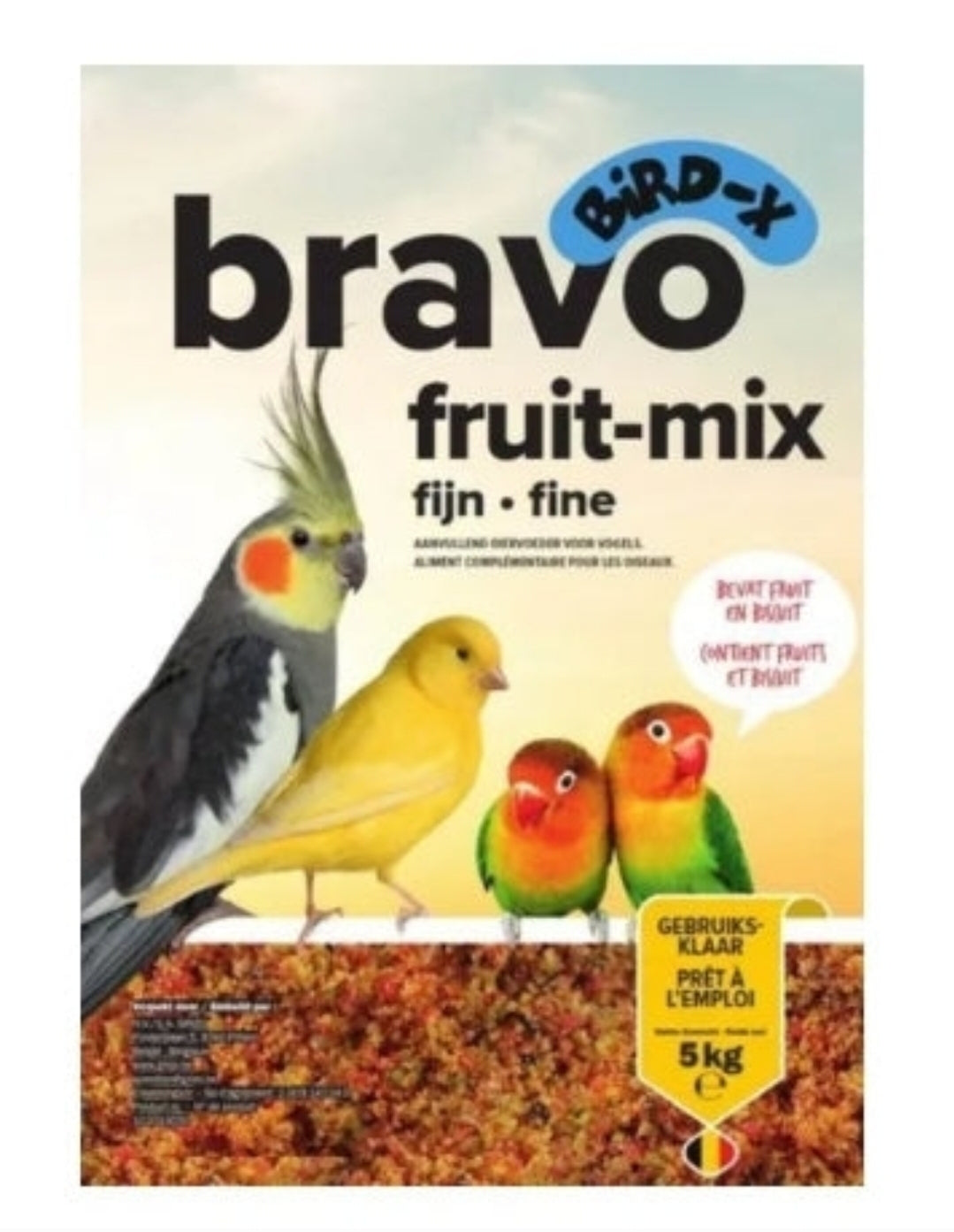 Bravo Fruit Mix Fijn 1kg Bird-X