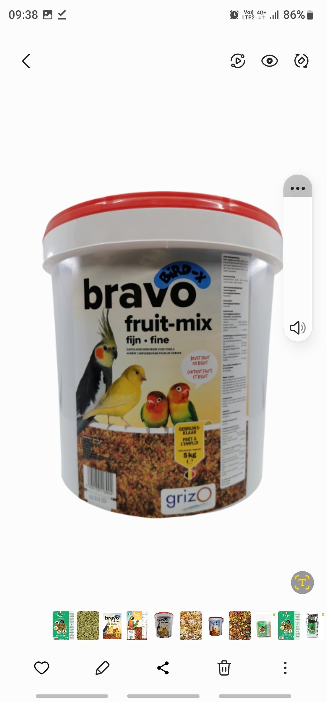 Bravo Fruit Mix Fijn 1kg Bird-X