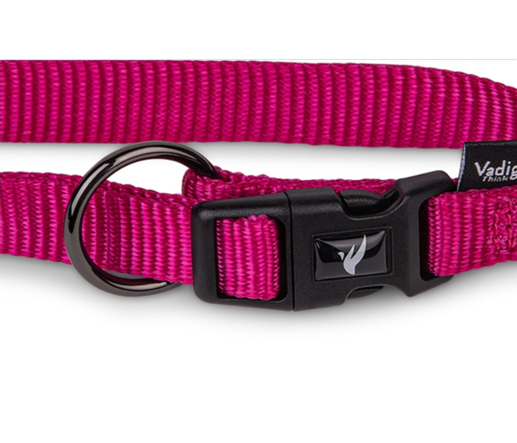 Halsband Classic Nylon Fuchsia 14-21cmx10mm XS