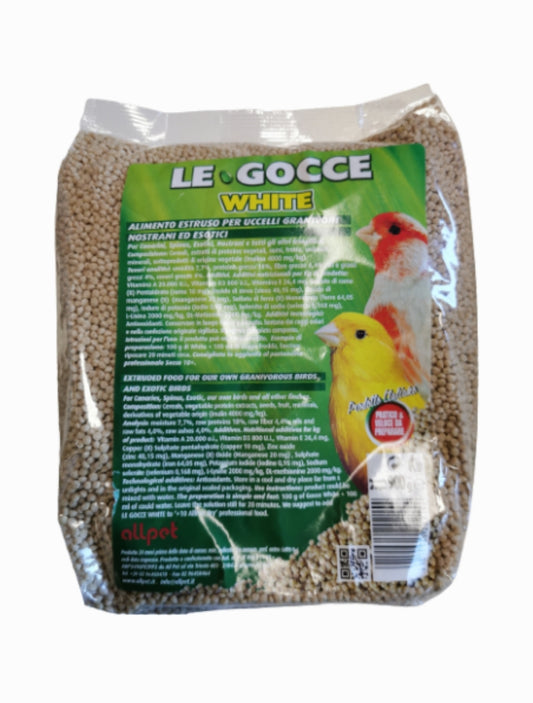 Le gocce white 900 gram - vervangt gekiemde zaden - allpet