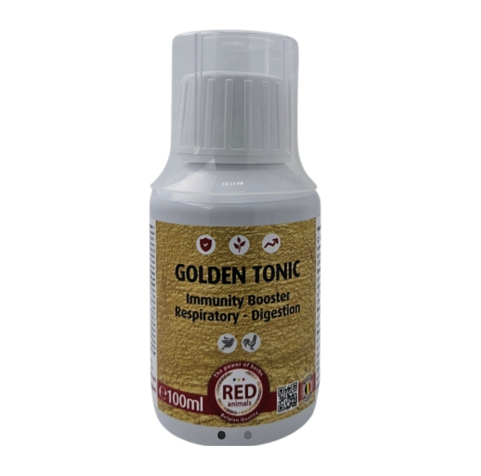 NIEUW Golden Tonic, Immuunsysteem, Spijsvertering en Luchtwegen 100ml - Red Animals