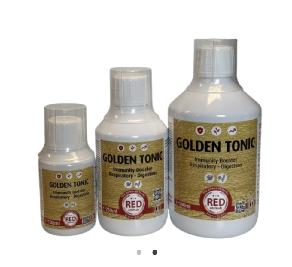 NIEUW Golden Tonic, Immuunsysteem, Spijsvertering en Luchtwegen 100ml - Red Animals