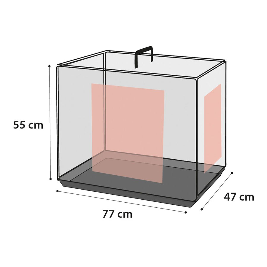 Draadkooi zwart M 47x77x55