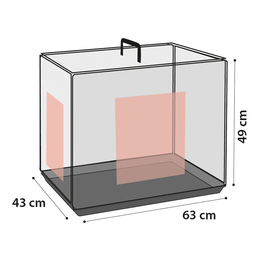 Draadkooi zwart S 63x43x49