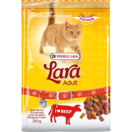 Lara Adult Beef Flavour 10kg - Heerlijke Rundvleesbrokjes - Volwassen Katten