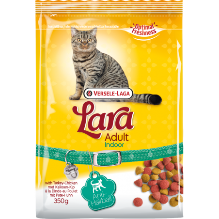 Lara Adult Indoor Met Kalkoen - Kip 2kg - Heerlijke Kipkroketten - Minder Actieve Binnenkatten