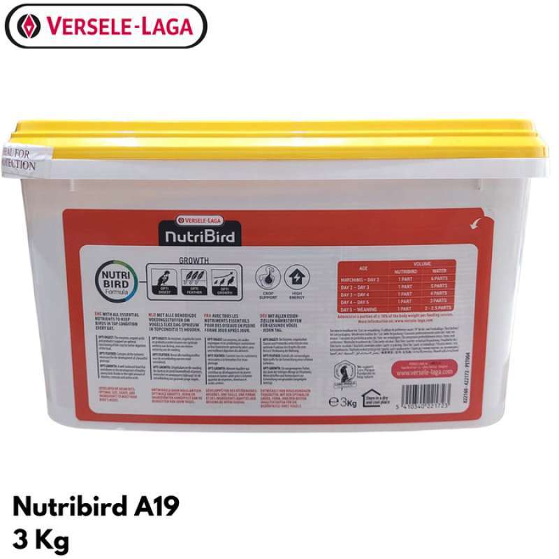 Nutribird A19 Handvoeding 3kg - Versele-Laga