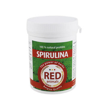 Spirulina ( bron van eiwitten en algen) 80 gram, red animals