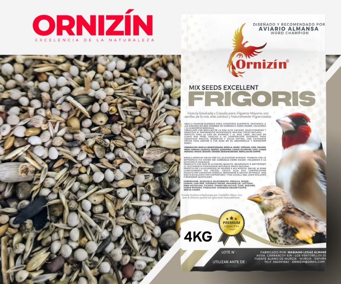 EXCELLENT MIX Frigolis 1kg - Speciale Zaden ( ¹ ) Ornizin