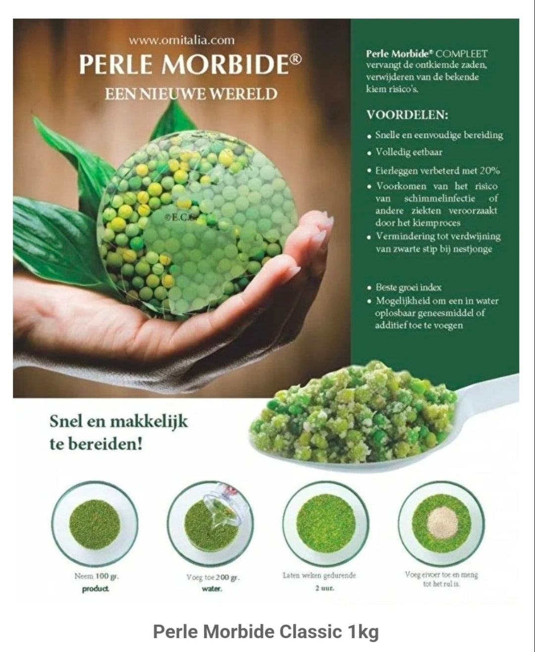 Perle morbide classic 400gr, kiemzaad vervanger