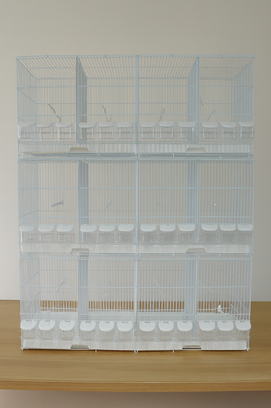 Witte DraadKooien Kweekkooien Stapelbaar 102cm ( Doos van 3 stuk )