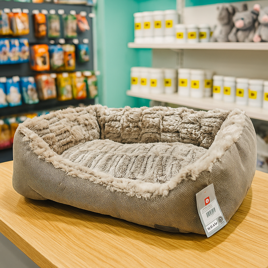 Mand vierkant Liah taupe - Cosy Kussens - 60x48x19cm