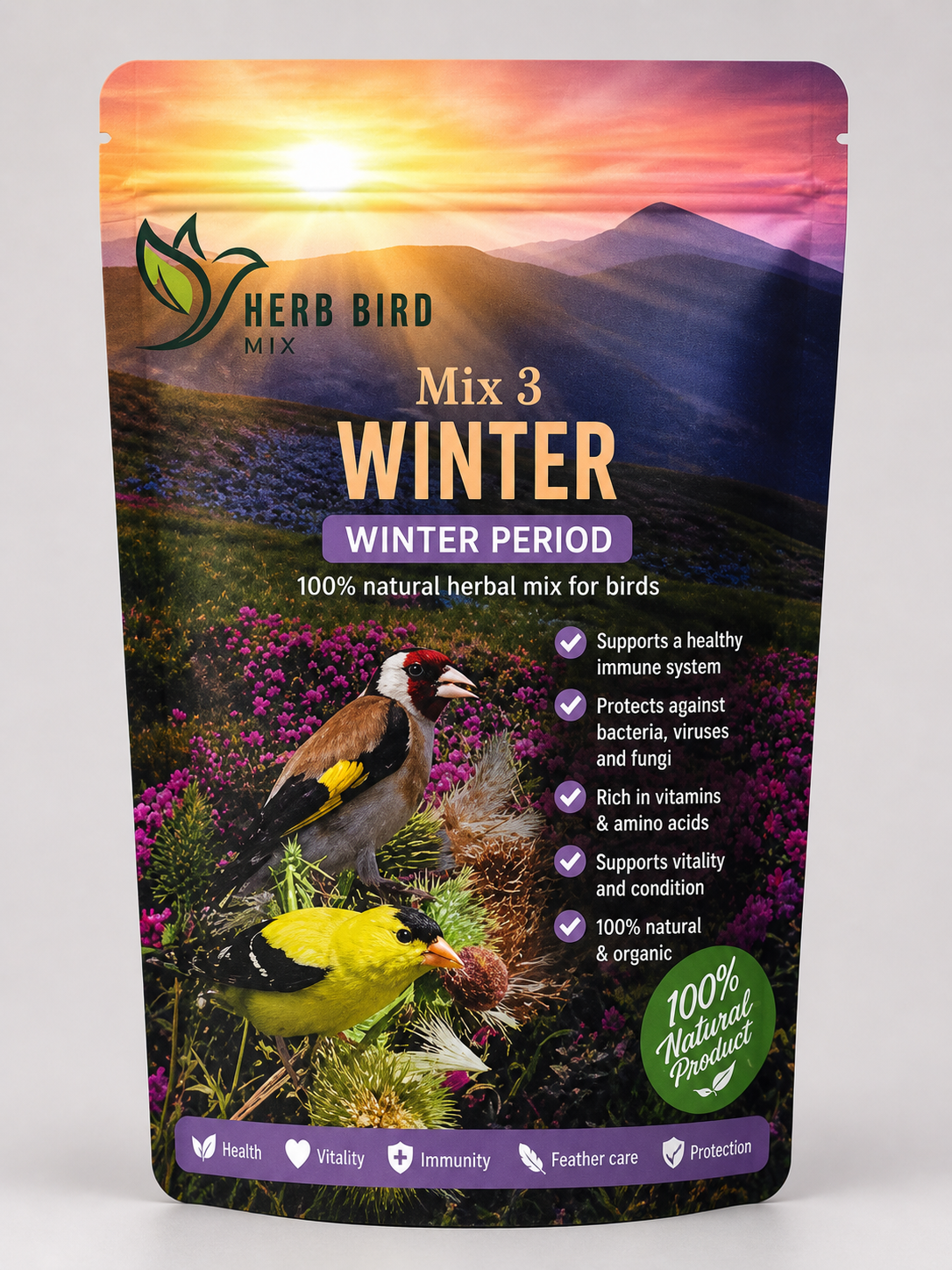 Herb bird mix 3, winter periode 150 gram