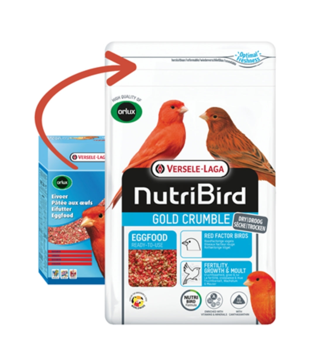 Nutribird Gold Crumble Rood Eivoer 1kg